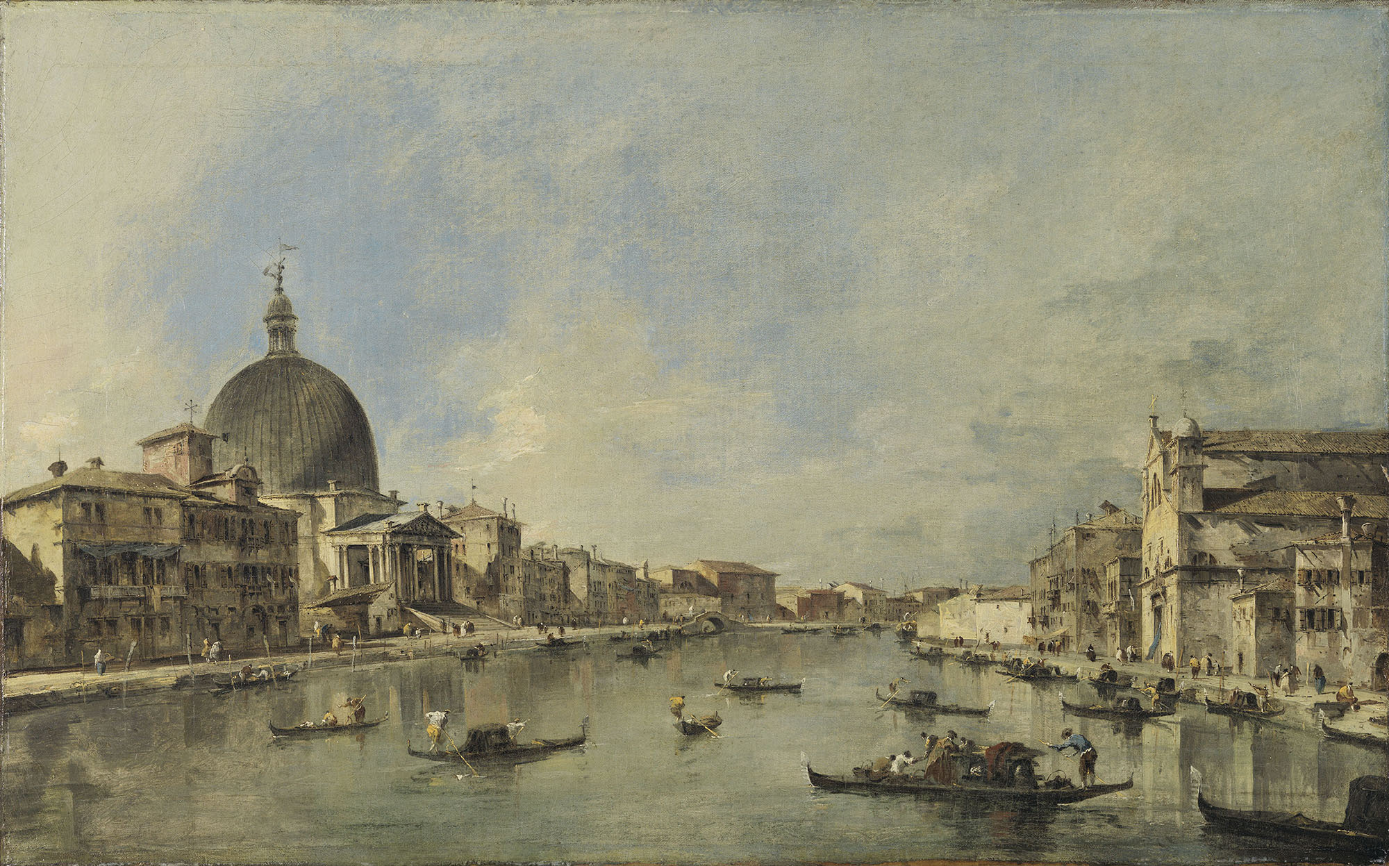 The Grand Canal with San Simeone Piccolo and Santa Lucia - Guardi